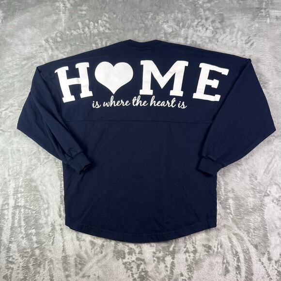 Spirit Jersey Home is where the heart is casual long sleeve shirt womens Medium - Picture 2 of 5